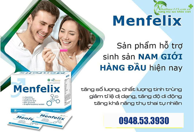 Menfelix tăng cường sức khỏe sinh sản ở nam giới